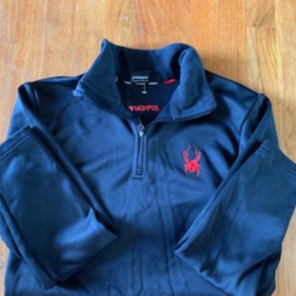 Black Spyder 1/4 zip jacket - Mens Small